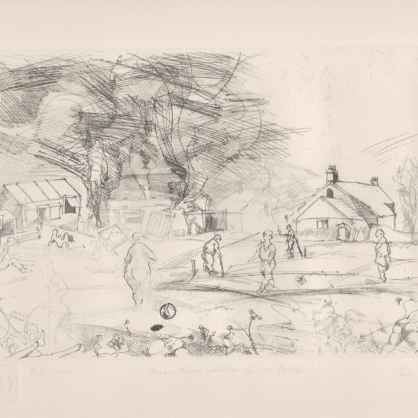 Henry Moore watches from the Pavilion