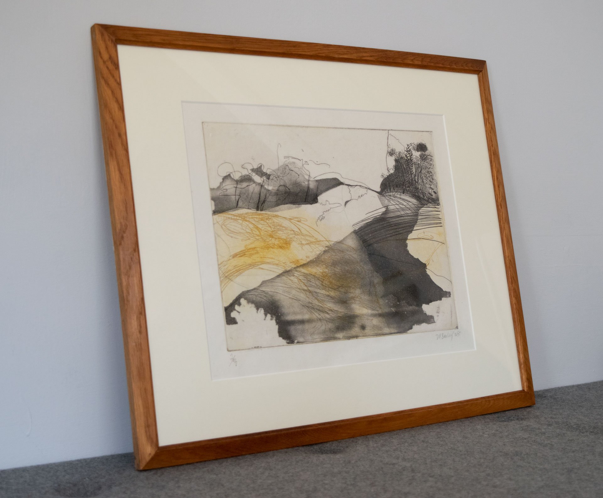 Abstract Landscape - Black and Gold