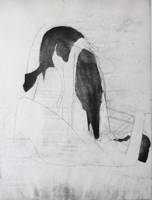 Woman and Dog (aquatint)