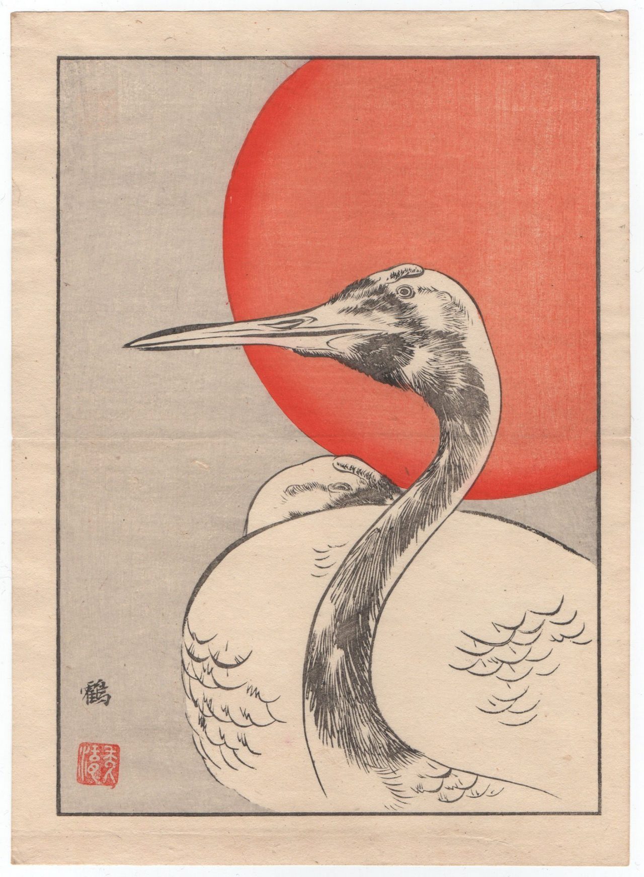 Large Bird - Japanese Woodblock