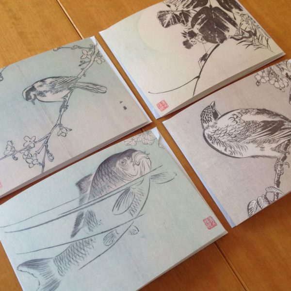 Four Japanese Woodblock Cards