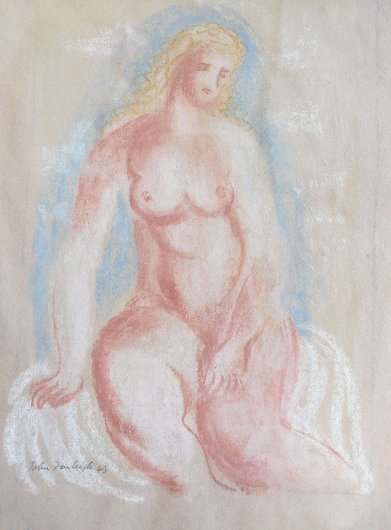 Seated Nude Pastel