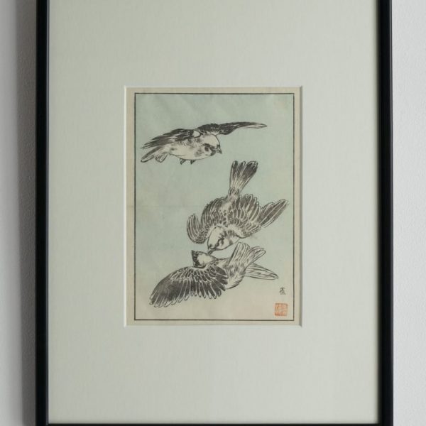Three Small Birds - Japanese Woodblock