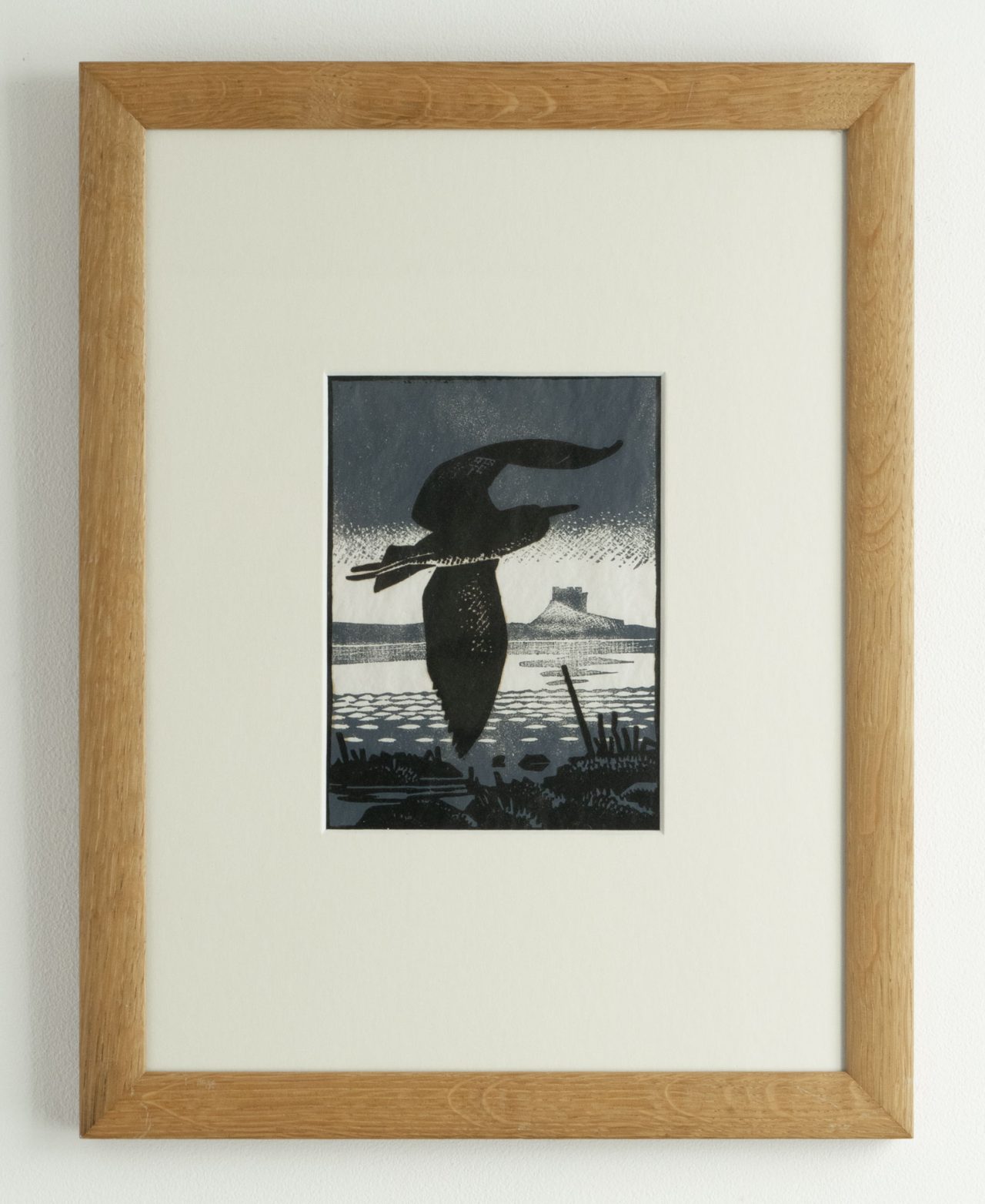 Heron leaving the Shore Lindisfarne