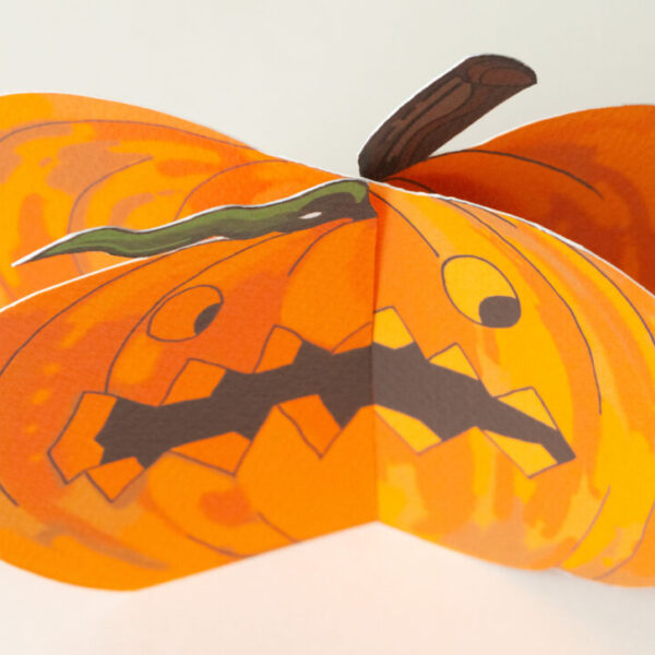 Pumpkin 3D fold-out card